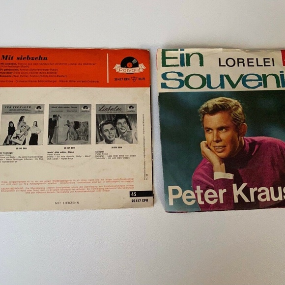 Peter Kraus Lorelei Ein Souvenir Mit Siebzehn 45 RPM 7" Vinyl Import Germany VG - Picture 2 of 4